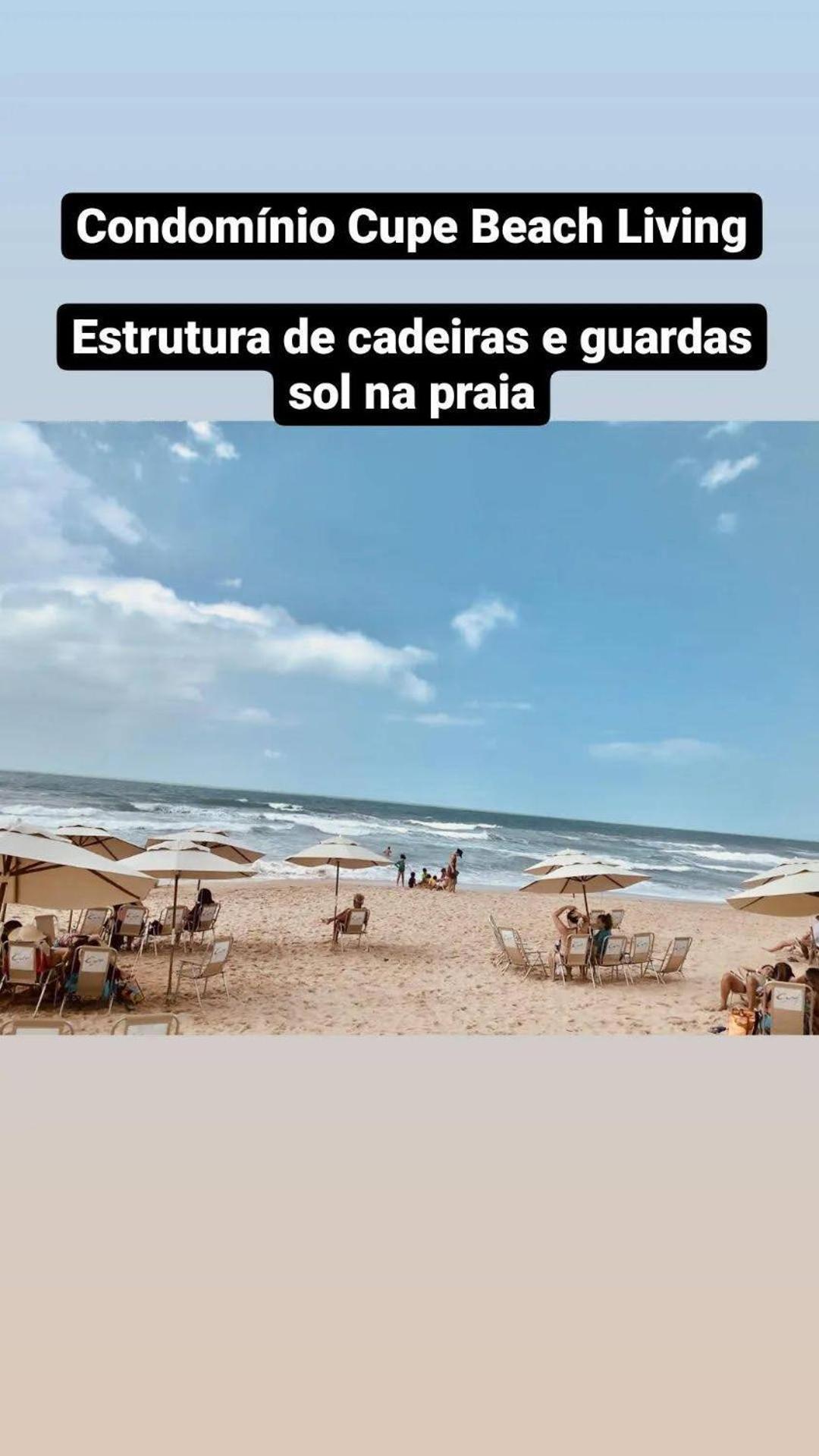 Luxuoso Flat 3 Quartos, Terreo, No Cupe Beach Living - Beira Mar De ปอร์โต จิ กาลินญาส ภายนอก รูปภาพ