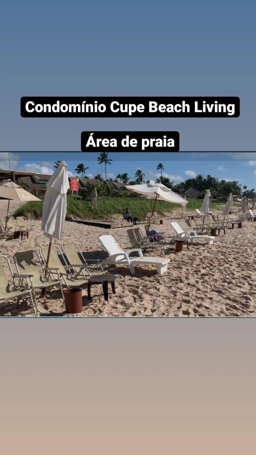 Luxuoso Flat 3 Quartos, Terreo, No Cupe Beach Living - Beira Mar De ปอร์โต จิ กาลินญาส ภายนอก รูปภาพ