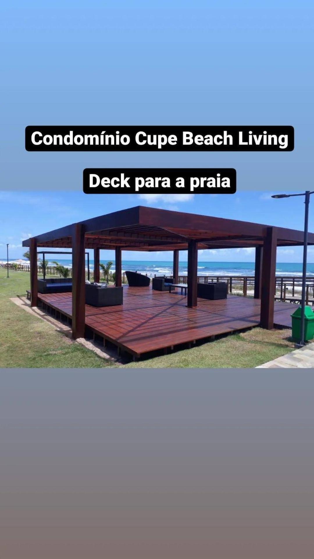 Luxuoso Flat 3 Quartos, Terreo, No Cupe Beach Living - Beira Mar De ปอร์โต จิ กาลินญาส ภายนอก รูปภาพ