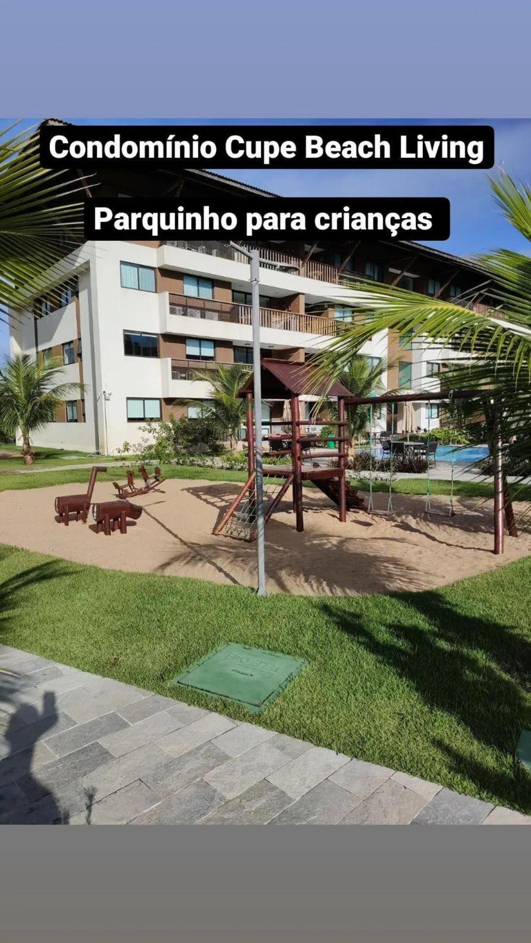 Luxuoso Flat 3 Quartos, Terreo, No Cupe Beach Living - Beira Mar De ปอร์โต จิ กาลินญาส ภายนอก รูปภาพ